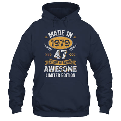 Vintage 1979 47 Years Old Birthday 47th Birthday Men Women Shirt & Hoodie | teecentury