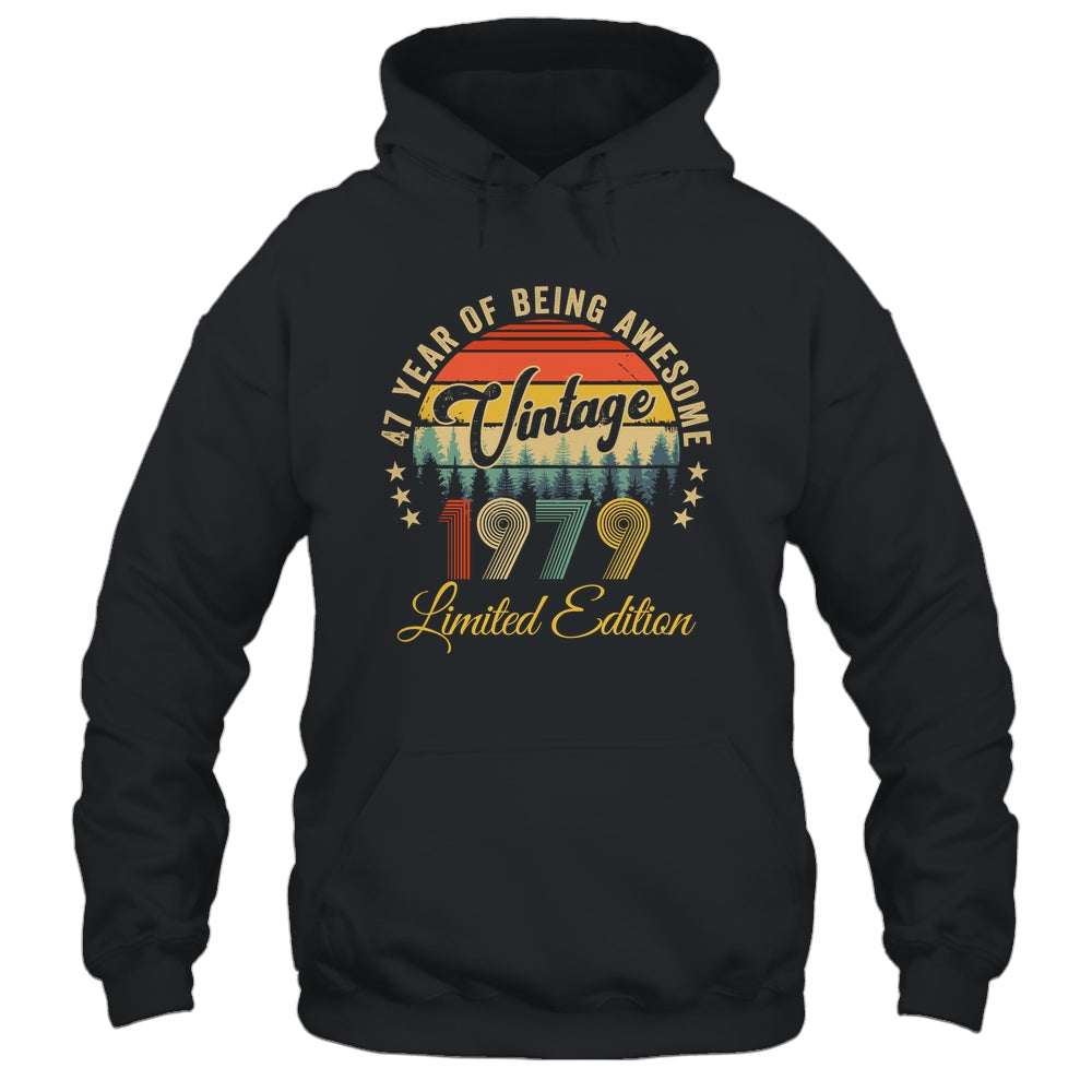 Vintage 1979 Limited Edition 47 Years Old 47th Birthday Shirt & Hoodie | teecentury