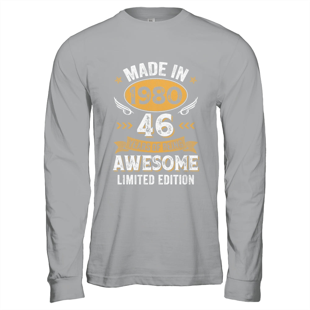 Vintage 1980 46 Years Old Birthday 46th Birthday Men Women Shirt & Hoodie | teecentury