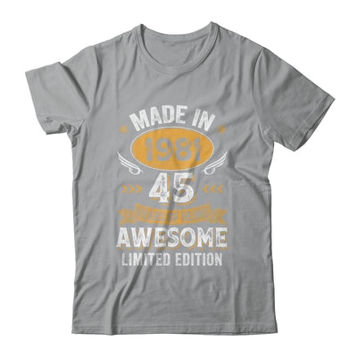 Vintage 1981 45 Years Old Birthday 45th Birthday Men Women Shirt & Hoodie | teecentury