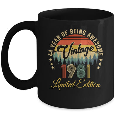 Vintage 1981 Limited Edition 44 Year Old 44th Birthday Mug | teecentury