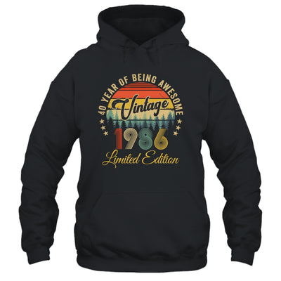 Vintage 1986 Limited Edition 40 Years Old 40th Birthday Shirt & Hoodie | teecentury