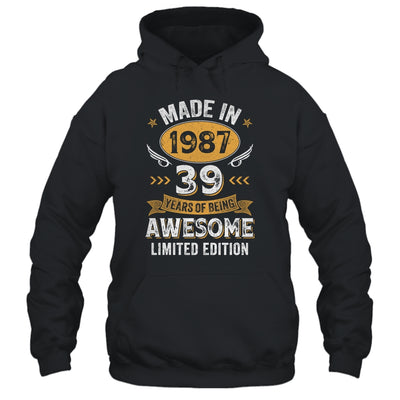 Vintage 1987 39 Years Old Birthday 39th Birthday Men Women Shirt & Hoodie | teecentury