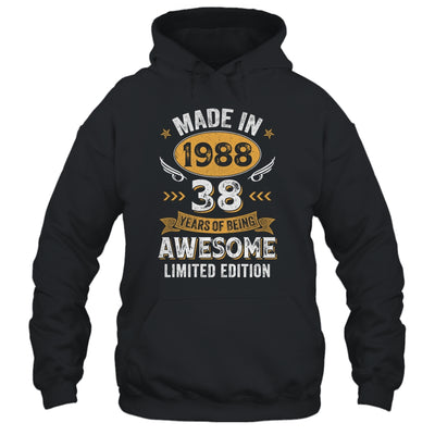 Vintage 1988 38 Years Old Birthday 38th Birthday Men Women Shirt & Hoodie | teecentury