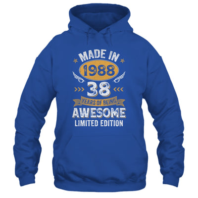 Vintage 1988 38 Years Old Birthday 38th Birthday Men Women Shirt & Hoodie | teecentury