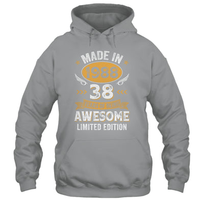 Vintage 1988 38 Years Old Birthday 38th Birthday Men Women Shirt & Hoodie | teecentury