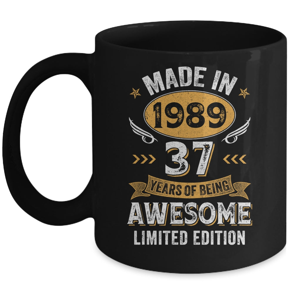 Vintage 1989 37 Years Old Birthday 37th Birthday Men Women Mug | teecentury