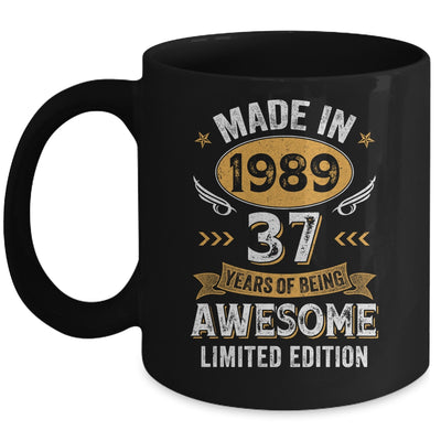 Vintage 1989 37 Years Old Birthday 37th Birthday Men Women Mug | teecentury