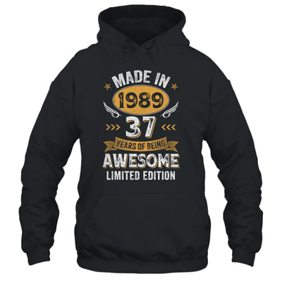 Vintage 1989 37 Years Old Birthday 37th Birthday Men Women Shirt & Hoodie | teecentury