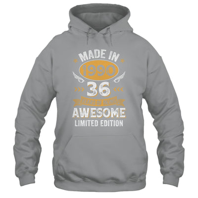 Vintage 1990 36 Years Old Birthday 36th Birthday Men Women Shirt & Hoodie | teecentury
