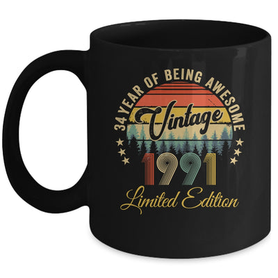 Vintage 1991 Limited Edition 34 Year Old 34th Birthday Mug | teecentury