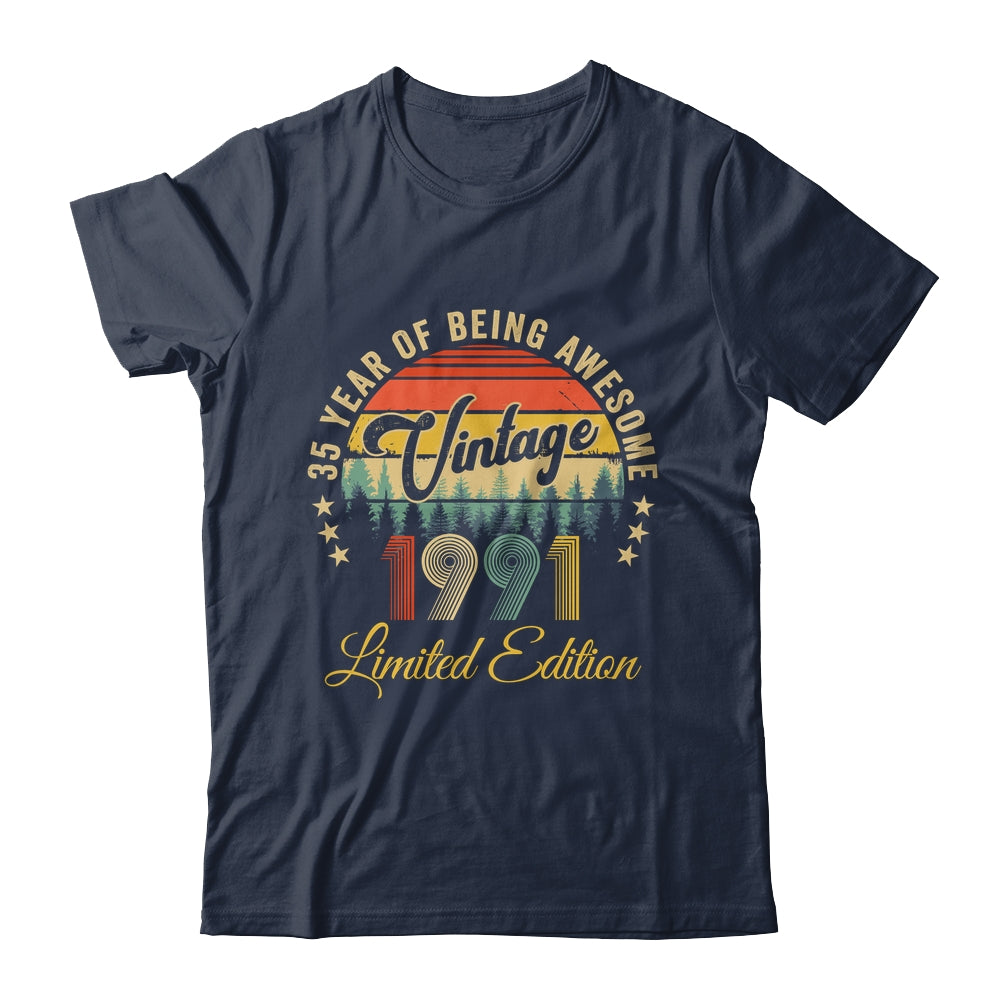 Vintage 1991 Limited Edition 35 Years Old 35th Birthday Shirt & Hoodie | teecentury