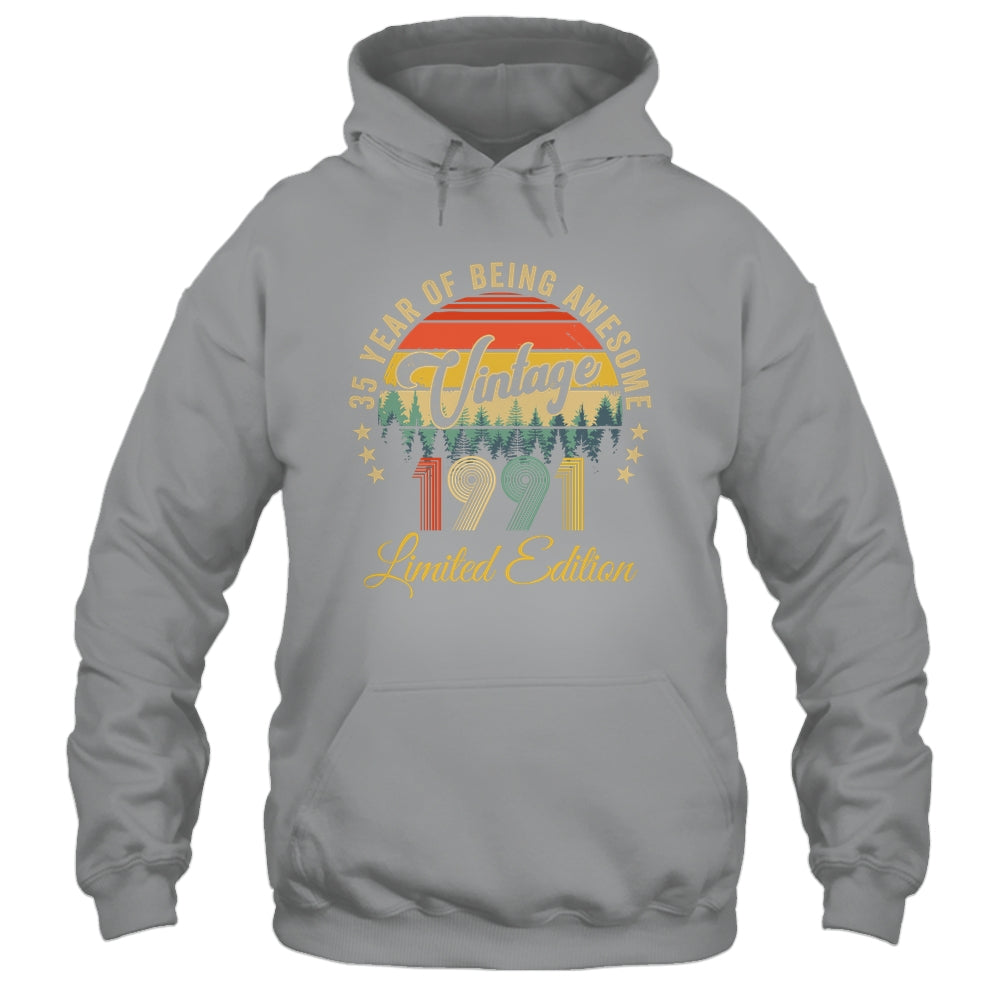 Vintage 1991 Limited Edition 35 Years Old 35th Birthday Shirt & Hoodie | teecentury