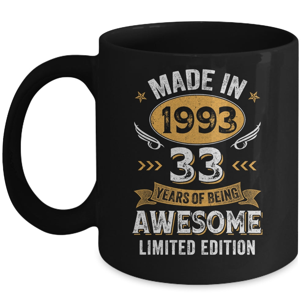 Vintage 1993 33 Years Old Birthday 33rd Birthday Men Women Mug | teecentury