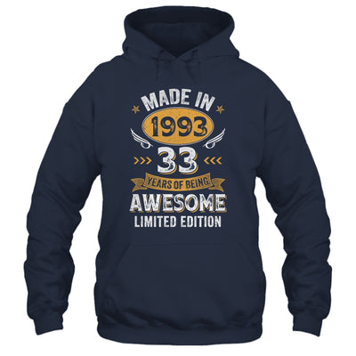 Vintage 1993 33 Years Old Birthday 33rd Birthday Men Women Shirt & Hoodie | teecentury