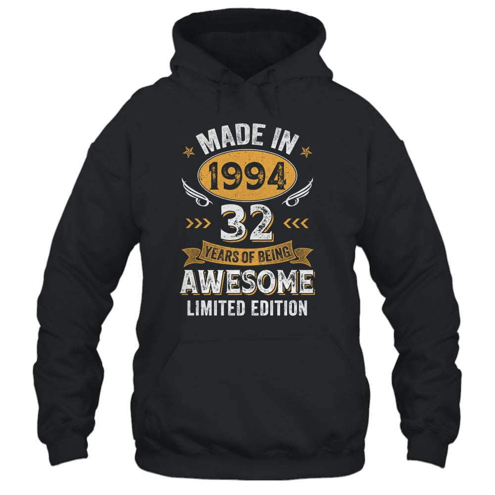 Vintage 1994 32 Years Old Birthday 32nd Birthday Men Women Shirt & Hoodie | teecentury