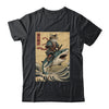 Vintage Anime Cat Japanese Funny Samurai Cat Riding Shark Men Women Shirt & Hoodie | teecentury