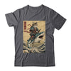 Vintage Anime Cat Japanese Funny Samurai Cat Riding Shark Men Women Shirt & Hoodie | teecentury