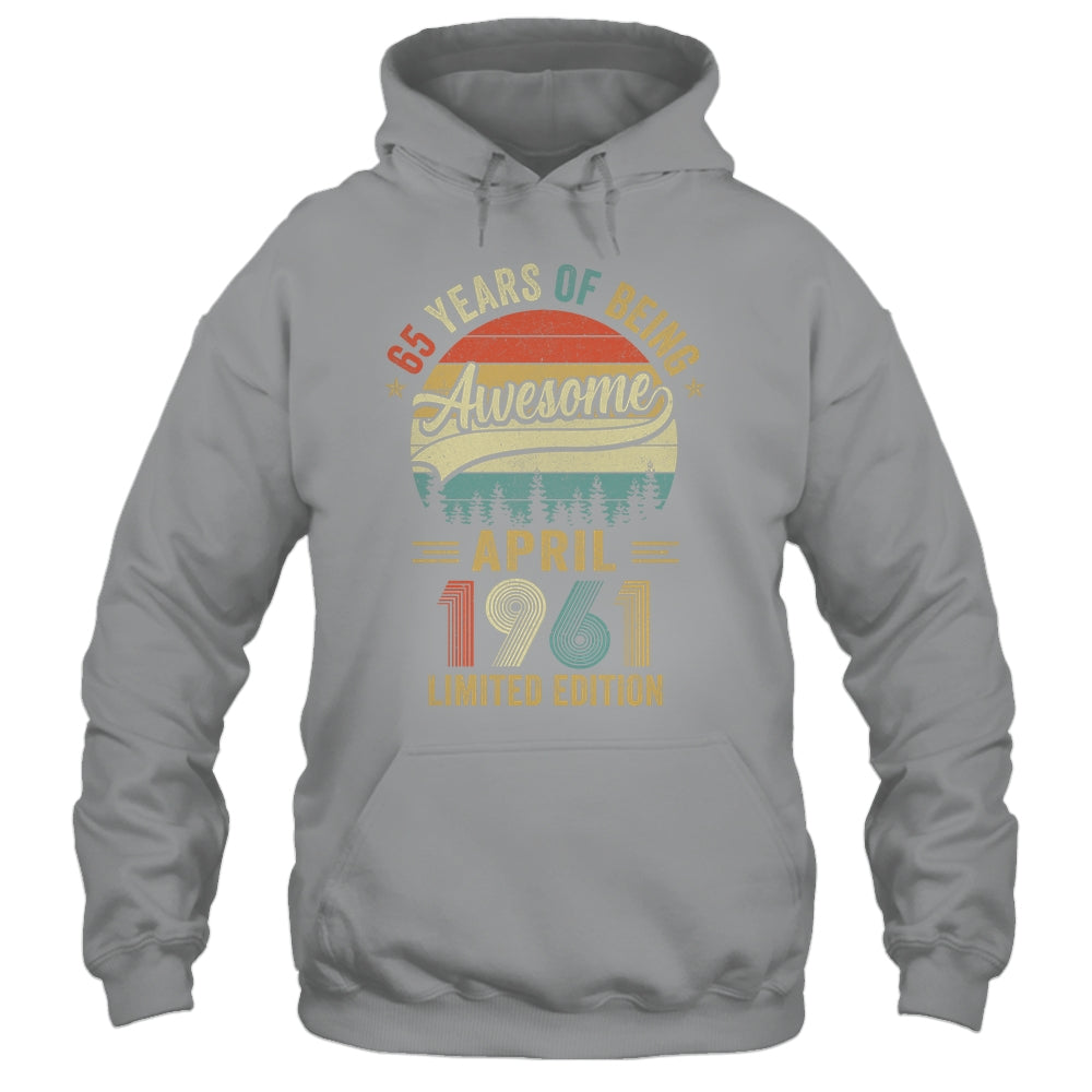 Vintage April 1961 65 Years Old 65th Birthday Men Women Shirt & Hoodie | teecentury