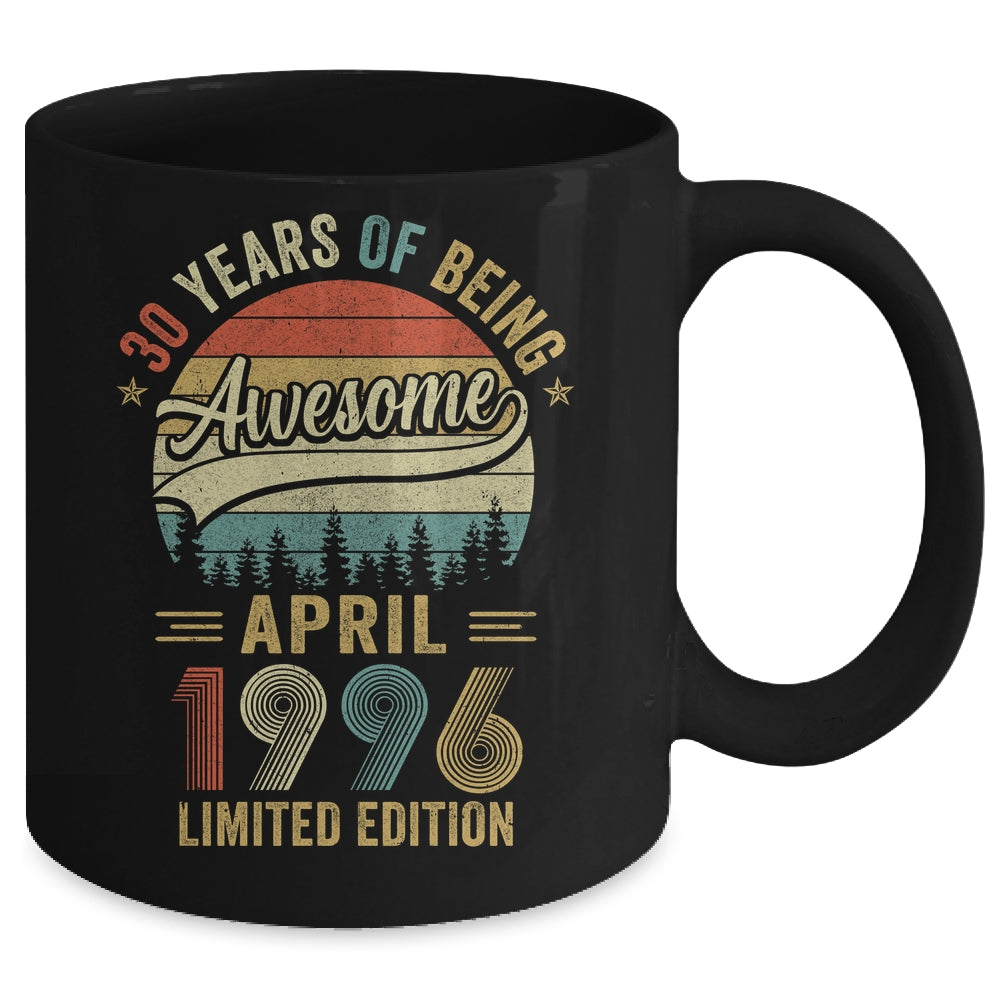 Vintage April 1996 30 Years Old 30th Birthday Men Women Mug | teecentury