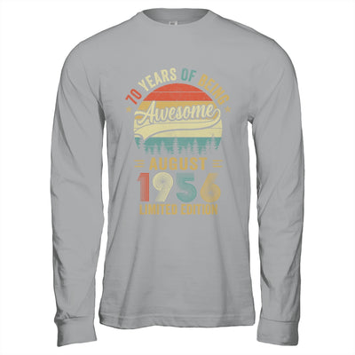 Vintage August 1956 70 Years Old 70th Birthday Men Women Shirt & Hoodie | teecentury