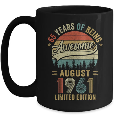 Vintage August 1961 65 Years Old 65th Birthday Men Women Mug | teecentury