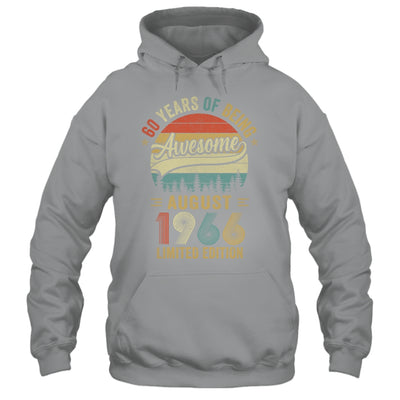 Vintage August 1966 60 Years Old 60th Birthday Men Women Shirt & Hoodie | teecentury