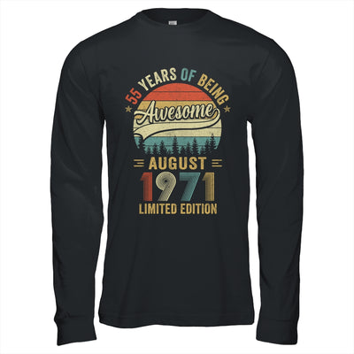 Vintage August 1971 55 Years Old 55th Birthday Men Women Shirt & Hoodie | teecentury