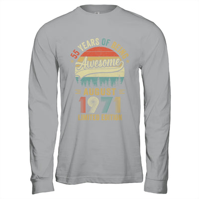 Vintage August 1971 55 Years Old 55th Birthday Men Women Shirt & Hoodie | teecentury