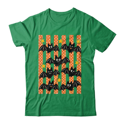 Vintage Bat Halloween Stripes Fall Spooky Season Graphic Shirt & Hoodie | teecentury