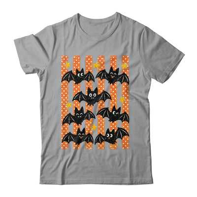 Vintage Bat Halloween Stripes Fall Spooky Season Graphic Shirt & Hoodie | teecentury
