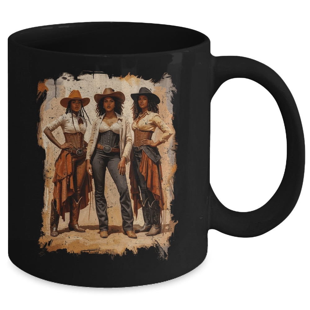 Vintage Black African American Cowgirl Western Women Girl Mug | teecentury