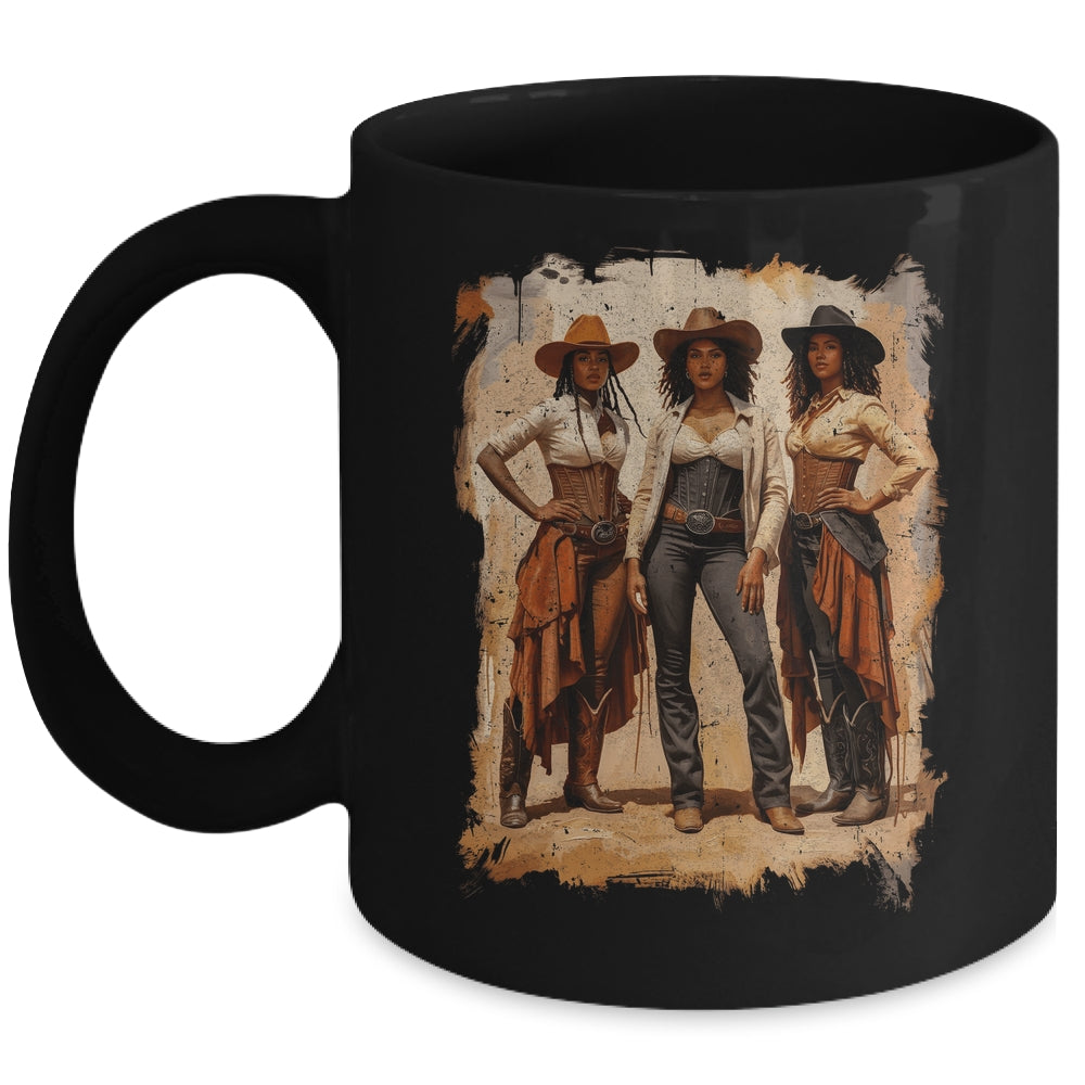 Vintage Black African American Cowgirl Western Women Girl Mug | teecentury