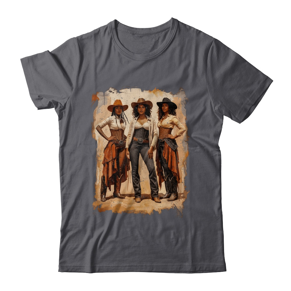 Vintage Black African American Cowgirl Western Women Girl Shirt & Tank Top | teecentury