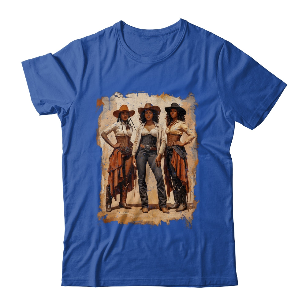 Vintage Black African American Cowgirl Western Women Girl Shirt & Tank Top | teecentury