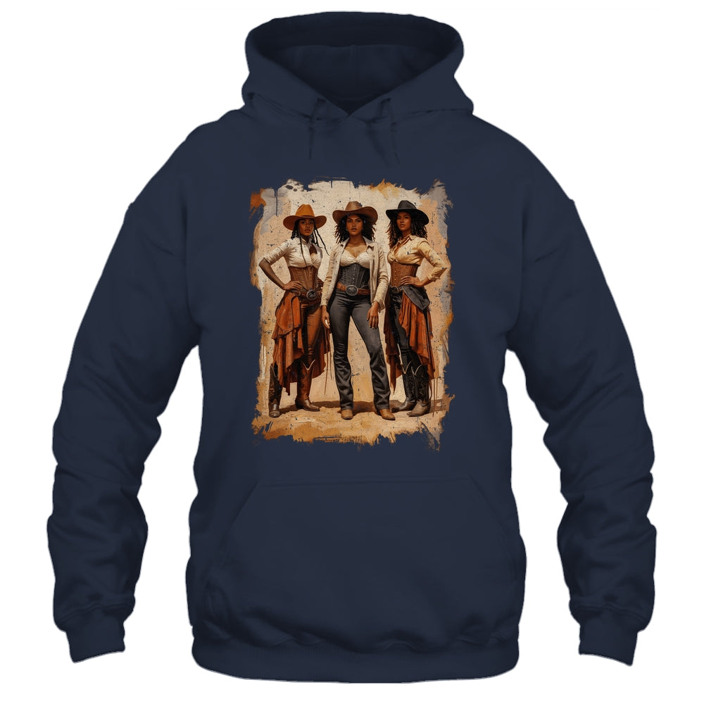 Vintage Black African American Cowgirl Western Women Girl Shirt & Tank Top | teecentury