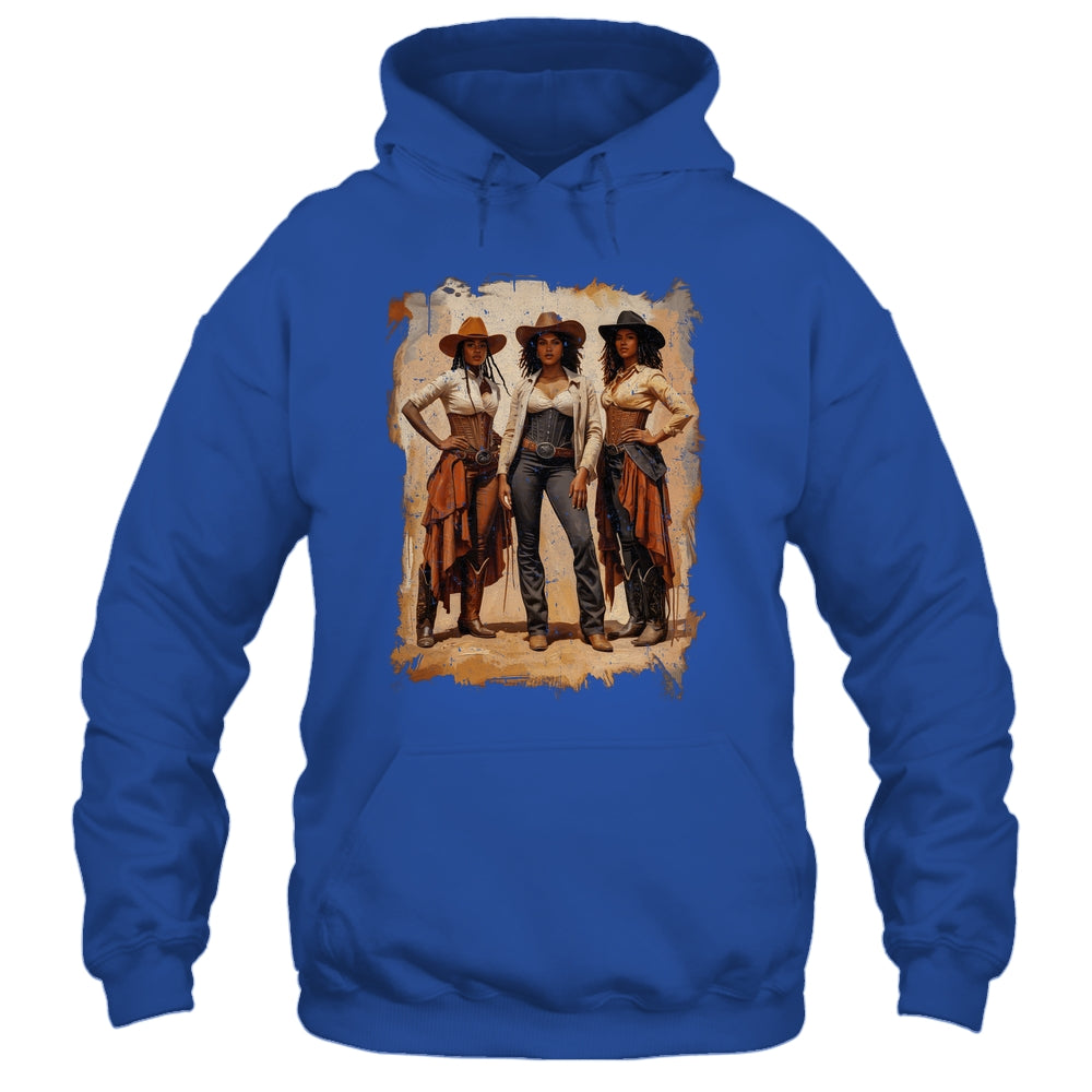 Vintage Black African American Cowgirl Western Women Girl Shirt & Tank Top | teecentury