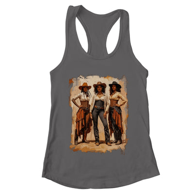 Vintage Black African American Cowgirl Western Women Girl Shirt & Tank Top | teecentury