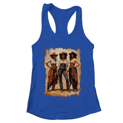 Vintage Black African American Cowgirl Western Women Girl Shirt & Tank Top | teecentury