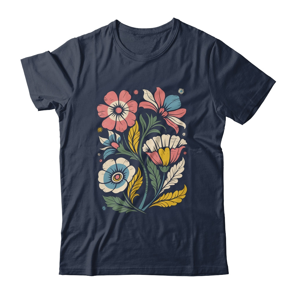 Vintage Boho Wildflower Graphic Art Floral Retro Women Shirt & Tank Top | teecentury