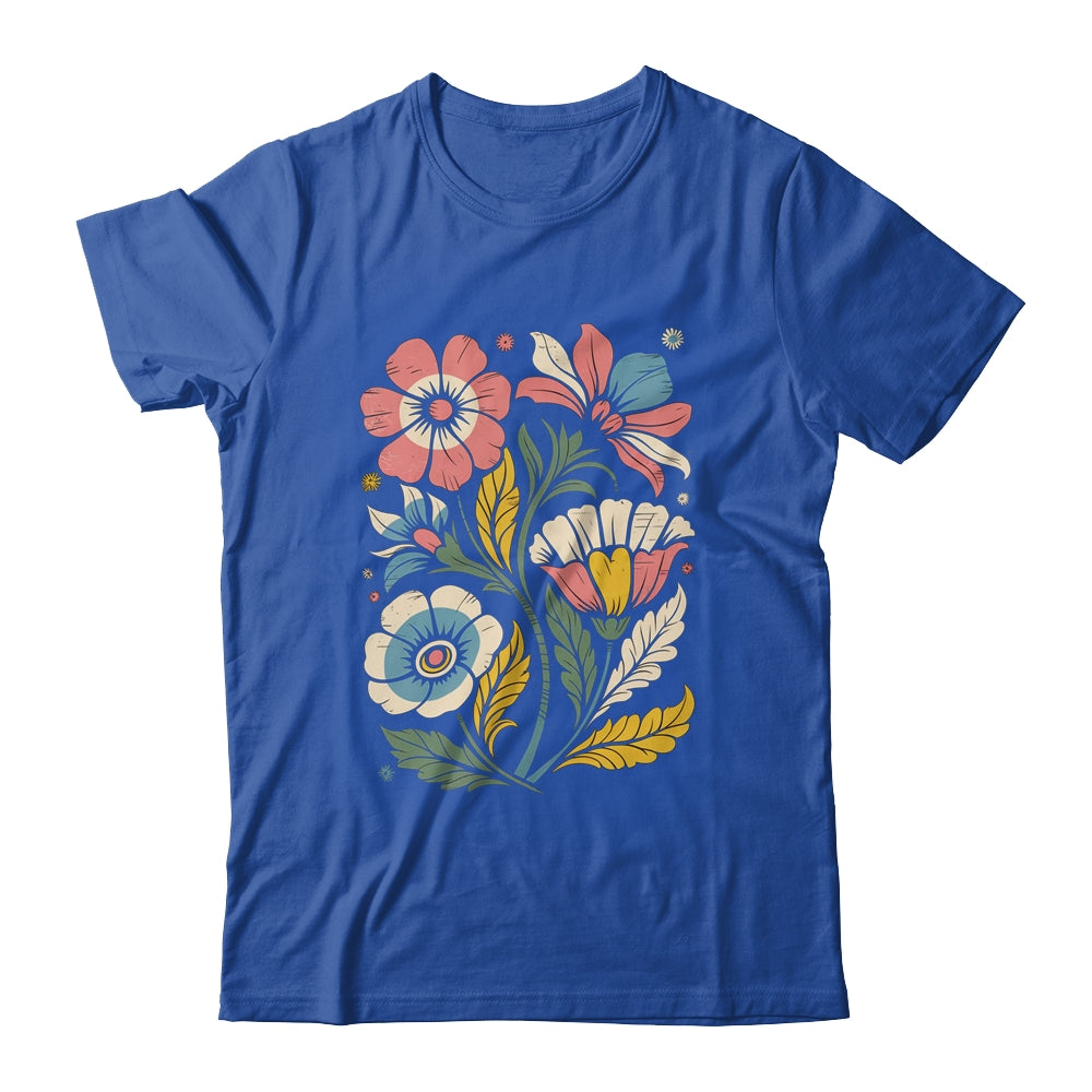 Vintage Boho Wildflower Graphic Art Floral Retro Women Shirt & Tank Top | teecentury