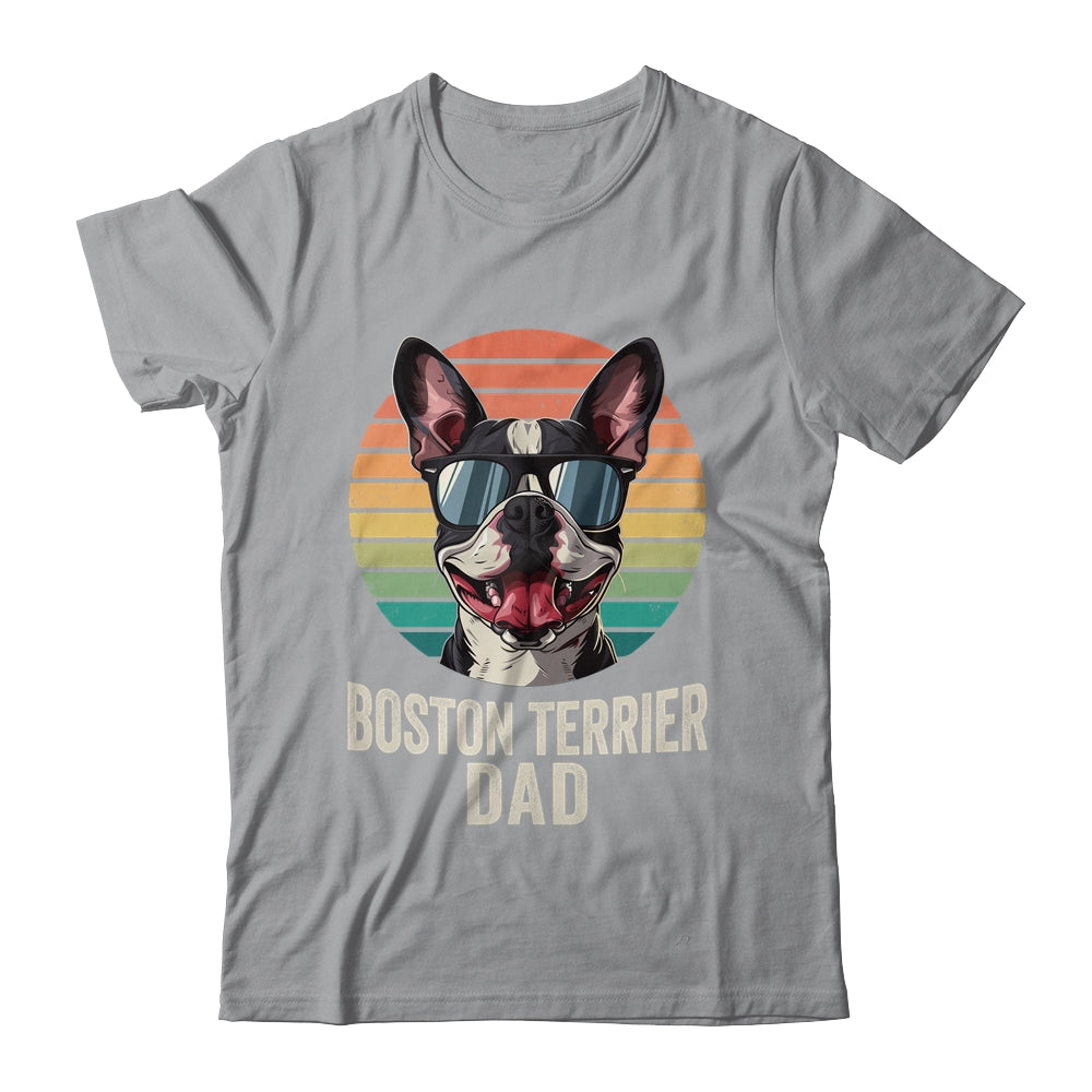 Vintage Boston Terrier Dad For Fathers Day Dog Lover Funny Shirt & Hoodie | teecentury