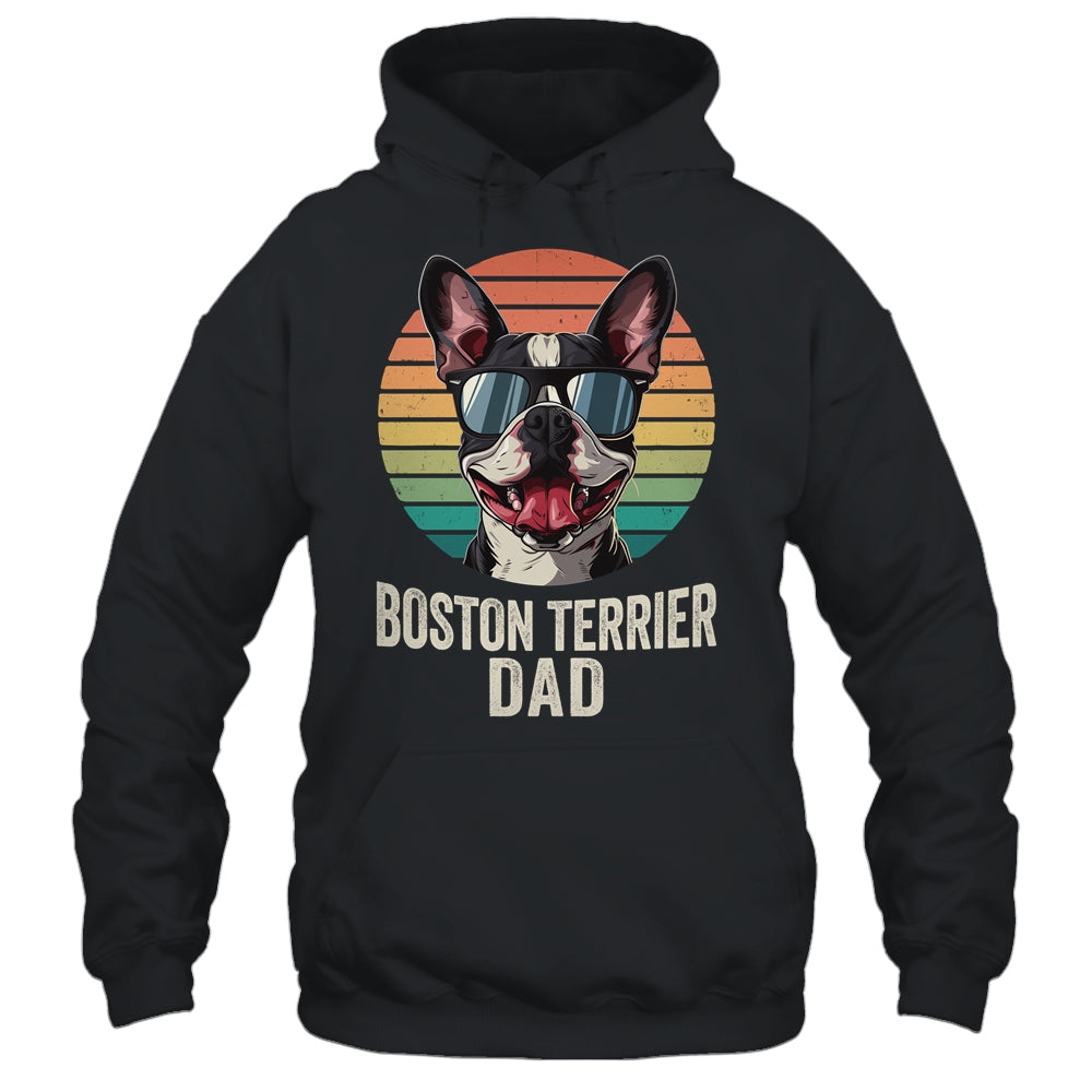 Vintage Boston Terrier Dad For Fathers Day Dog Lover Funny Shirt & Hoodie | teecentury