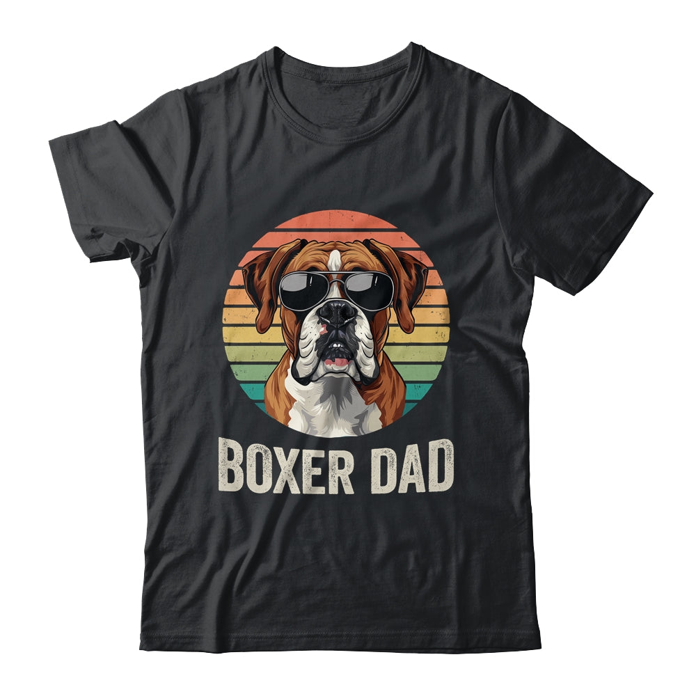 Vintage Boxer Dad For Fathers Day Dog Lover Funny Shirt & Hoodie | teecentury