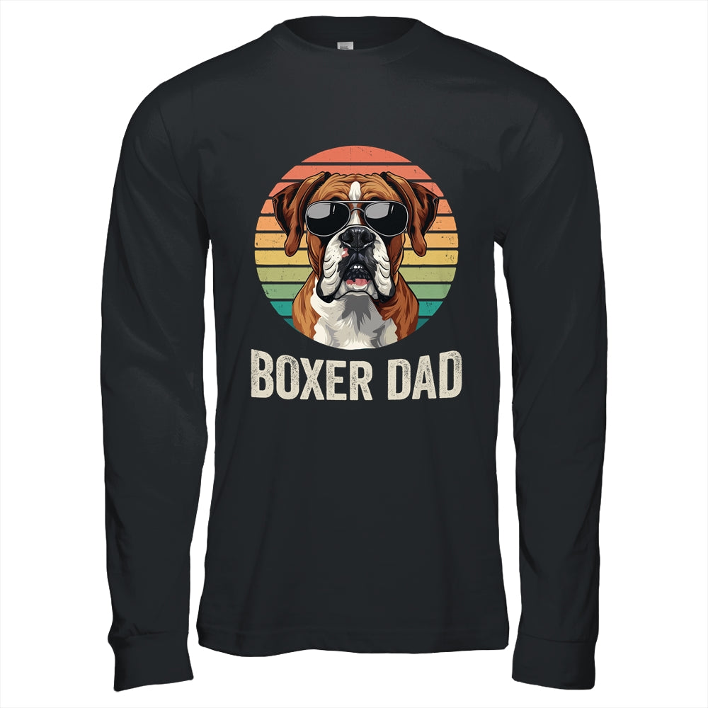 Vintage Boxer Dad For Fathers Day Dog Lover Funny Shirt & Hoodie | teecentury