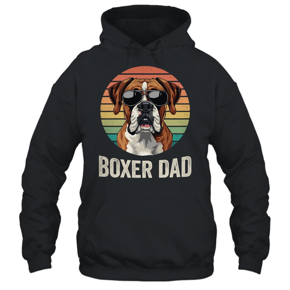Vintage Boxer Dad For Fathers Day Dog Lover Funny Shirt & Hoodie | teecentury