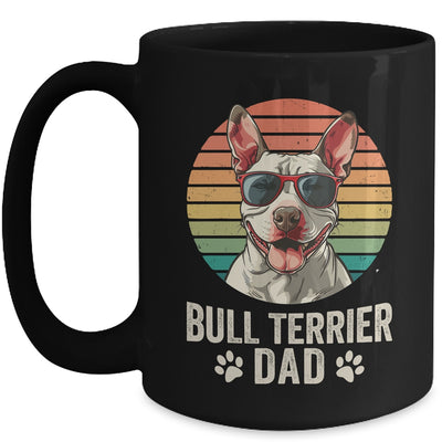 Vintage Bull Terrier Dad For Fathers Day Dog Lover Funny Mug | teecentury