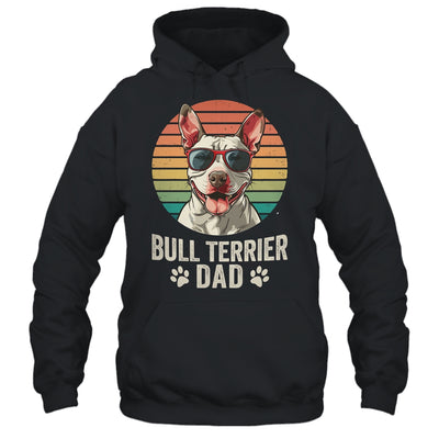 Vintage Bull Terrier Dad For Fathers Day Dog Lover Funny Shirt & Hoodie | teecentury