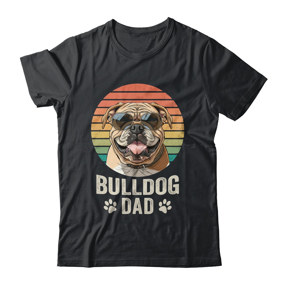 Vintage Bulldog Dad For Fathers Day Dog Lover Funny Shirt & Hoodie | teecentury