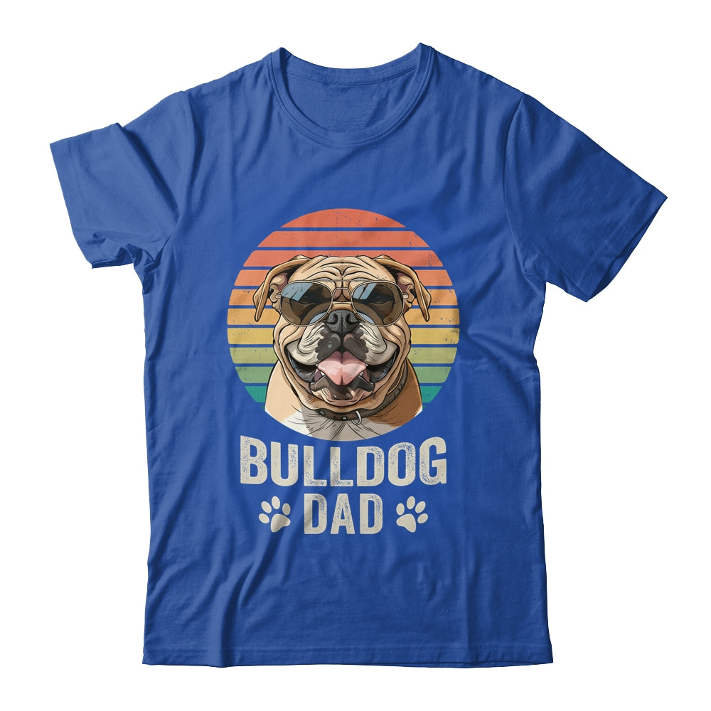 Vintage Bulldog Dad For Fathers Day Dog Lover Funny Shirt & Hoodie | teecentury